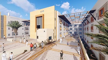 3D Architectural rendering for Sana College by Square Pixel