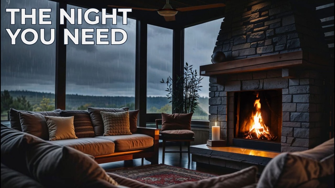 Rain Outside, Fire Inside🔥Cozy Piano Music for Deep Sleep (4 Hours)