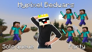 strange solo queue 4s game | Hypixel Bedwars