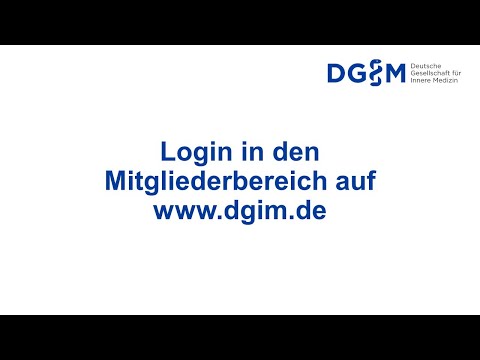 Login in den Mitgliederbereich auf www.dgim.de