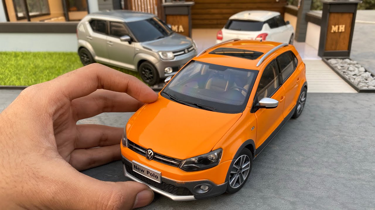 Realistic Mini Volkswagen Polo Cross Diecast Model Car Unboxing