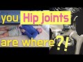 Where exactly are the hip joints & sit bones?