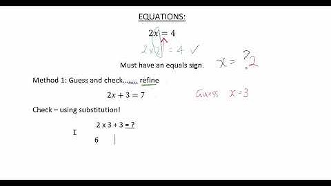 Equations guess and check method