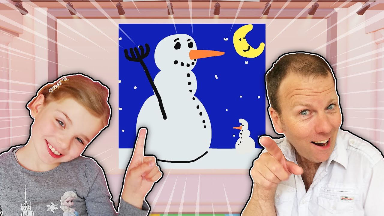 Hvem TEGNER Den FLOTTESTE Snemand? Dansk ROBLOX Speed Draw