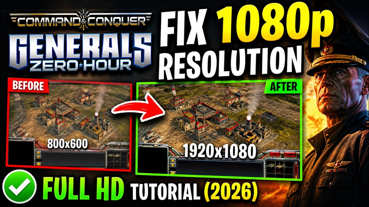 Command & Conquer Generals Zero Hour: 1920x1080 Resolution & Alt