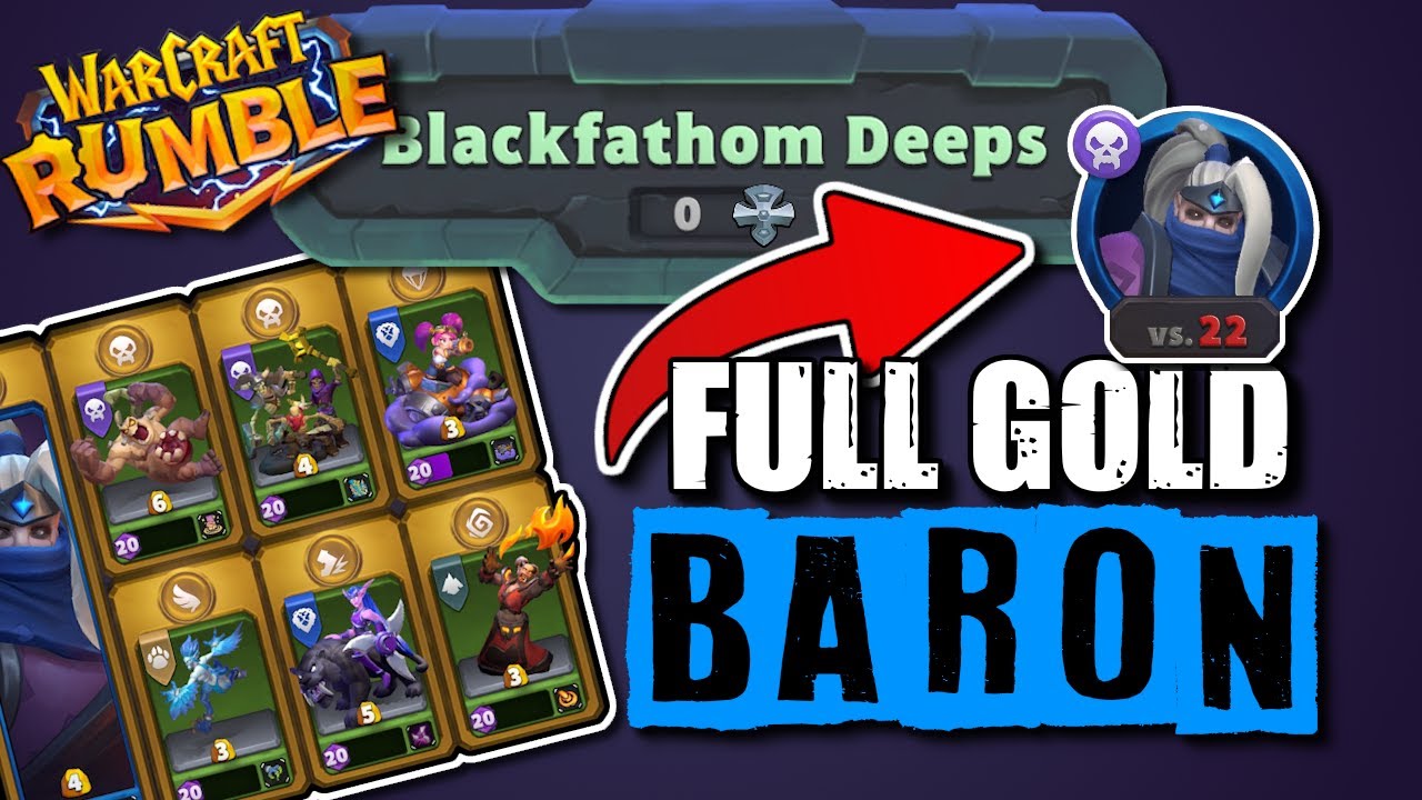 Full Gold EASY Baron Deck for Blackfathom Deeps Warcraft Rumble