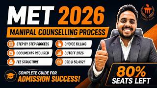 Manipal Counselling Process 2026 🔥 | MIT Manipal Cutoff 2026 | MET 2026 | Manipal Result 2026