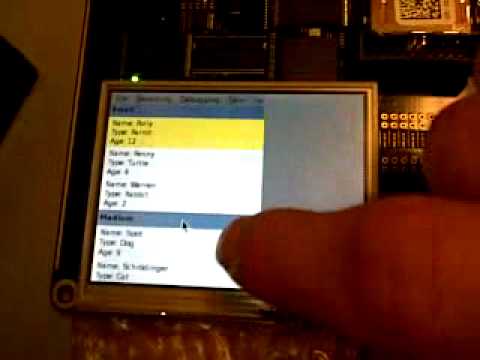 QML sections example running on a 200MHz ARM CPU
