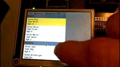 QML sections example running on a 200MHz ARM CPU