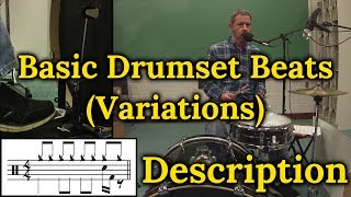 Drumset Basic Beats - Variations (Explanation)