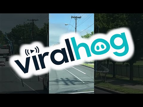 An Interesting Way to Transport a Trampoline || ViralHog