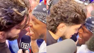 MUST SEE! KSI \& DILLON DANIS HAVE HEATED FACE OFF IN RING