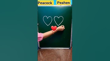 Peacock ❤️ Peahen Drawing from ❤️❤️ 🦚 💖  #shorts #trending #drawing #peacock