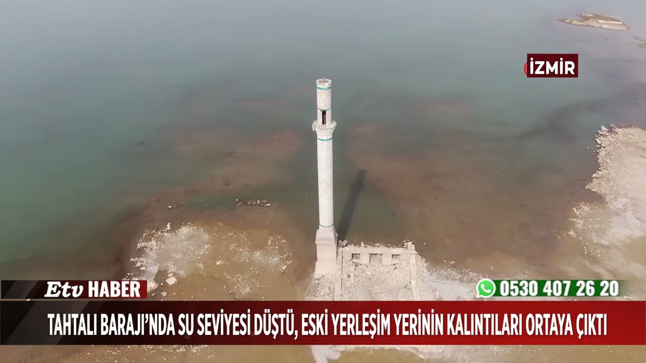 Tahtalı Barajı’nda Su Seviyesi Düştü, Eski Yerleşim Yerinin Kalıntıları Ortaya Çıktı