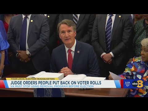 Federal judge orders Virginia to halt voter removal program, put people back on voter rolls