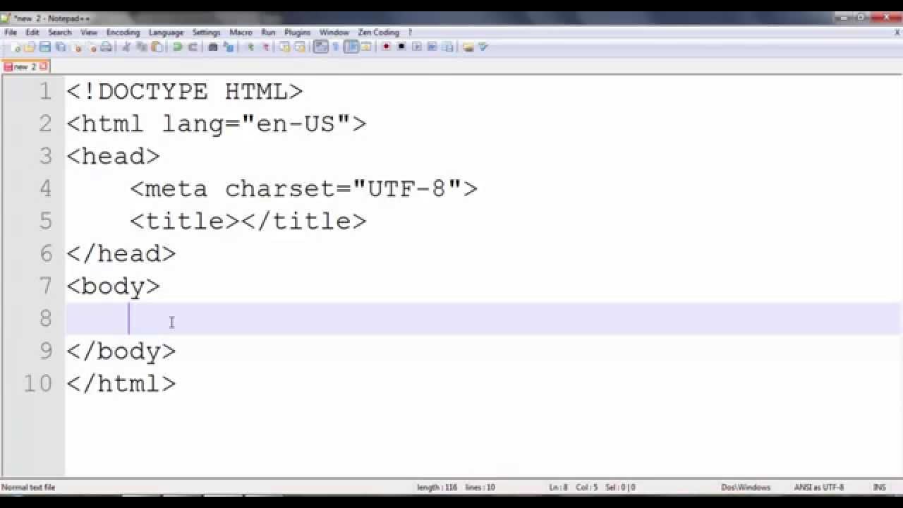 how to make HTML 5 and CSS 3 coding fast in notepad++ in Urdu/hindi ...
