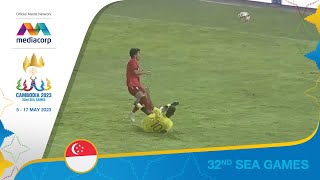 Aliff Izwan's acrobatic shot nearly gives Malaysia a magical start vs Laos | Football SEA Games 2023 screenshot 3