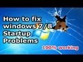 How to Fix Windows 7 / windows 8 / 10 Start-up Problems - Blackscreen - Bootloop [HD]