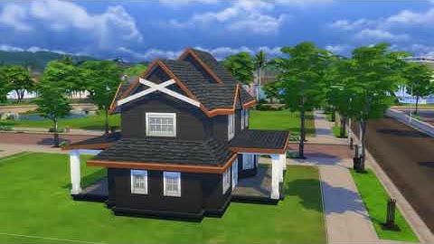 The Sims 4: How to make crossing roof support beams, a tutorial