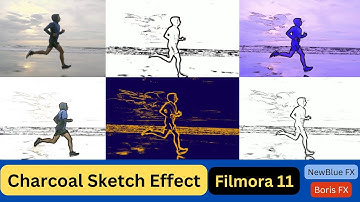 Charcoal Sketch effect in Video using Filmora 11 | Boris FX | NewBlue FX | Video Sketch Effect