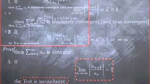M13-1: Ratio Test (statement and proof)