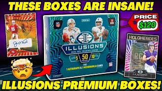 *THESE BOXES ARE INSANE!🤯🔥 2024 ILLUSIONS FOOTBALL PREMIUM HOBBY BOX REVIEW!🏈