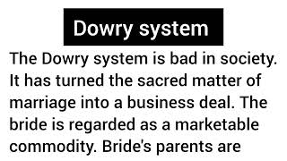 14,Dowry System Short Paragraph in English | Social Issue Essay | Easy English Writing ✍️