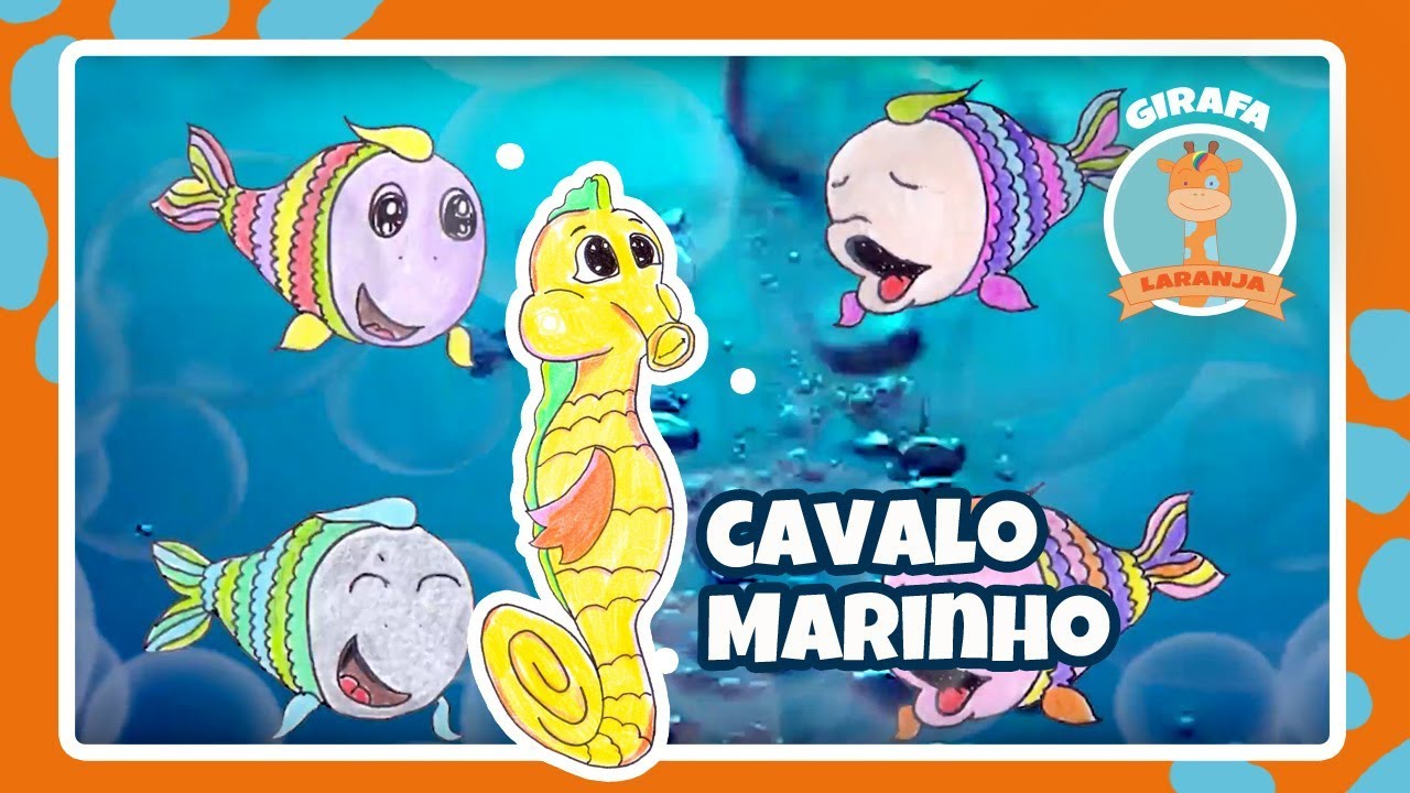 jogo de educação para crianças copiar imagem de cavalo-marinho de