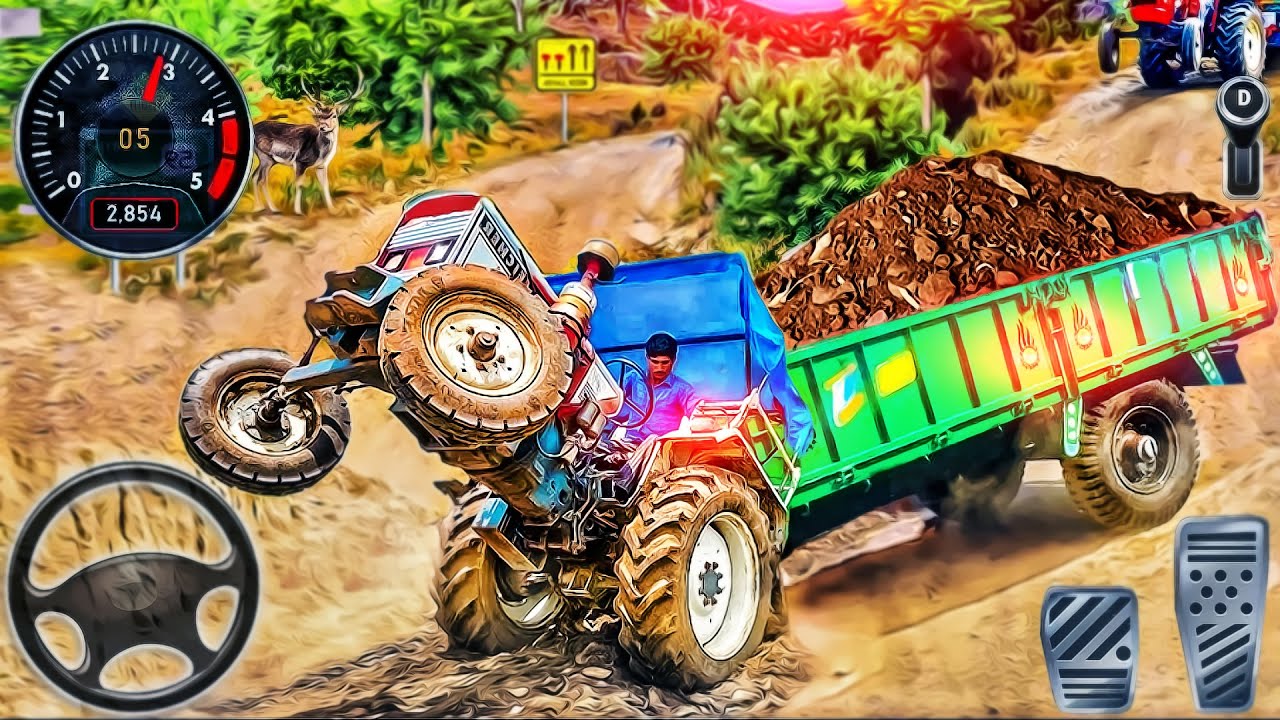 Cargo Tractor Trolley Simulator - Offroad Farming Driving 2022 - Android GamePlay