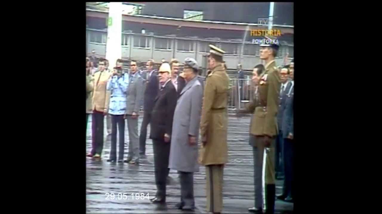 PRL 1984 Kim Ir Sen w Polsce. Pożegnanie drogiego gościa