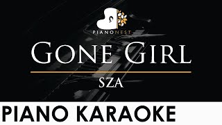 Video thumbnail of "SZA - Gone Girl - Piano Karaoke Instrumental Cover with Lyrics"