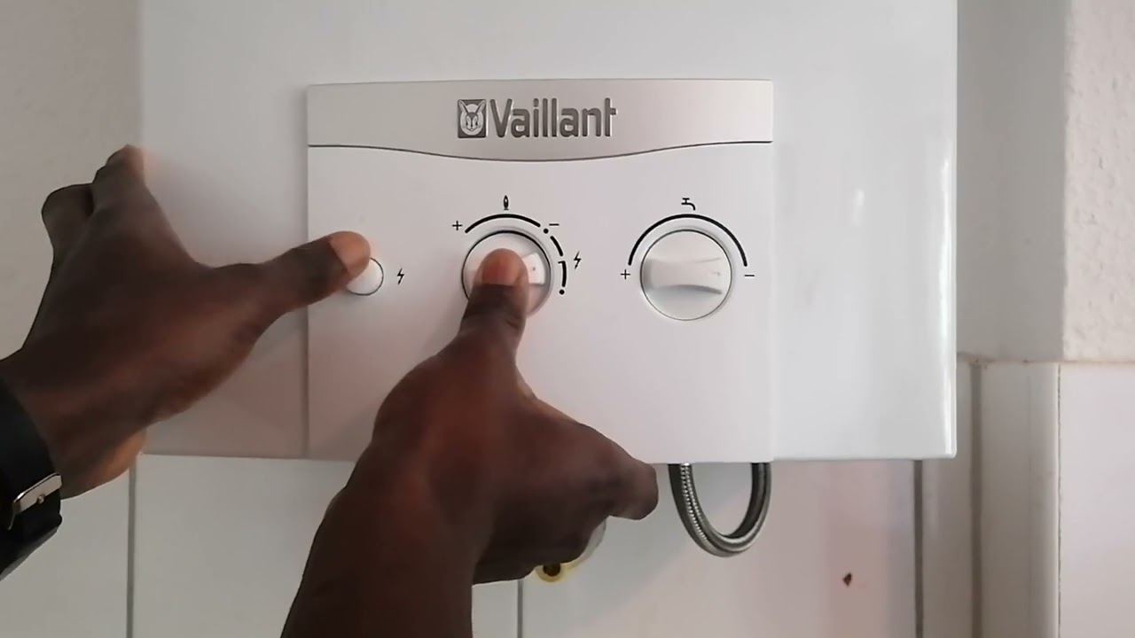 Vaillant AtmoMAG  Gas-Durchlaufhitzer/Gasofen/Gasheizung anmachen und ausschalten - Anleitung.