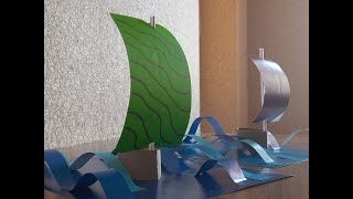 "Вітрильник". Об"ємна аплікація.