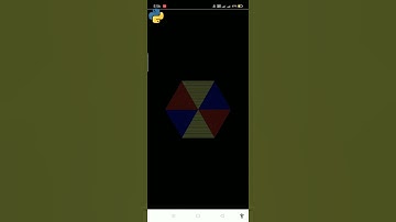 tricolour Hexagonal design | in | pydroid 3 | python programming | #5