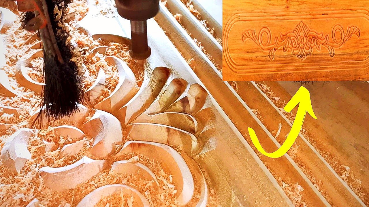 Wonderful CNC Wood Carving ⇔ Backside Wooden Bed Design By Fully Automated CNC Router Machine.