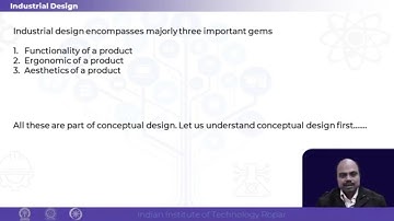 Lec 38: Industrial Design: Aesthetics and Ergonomics #CH27SP #swayamprabha