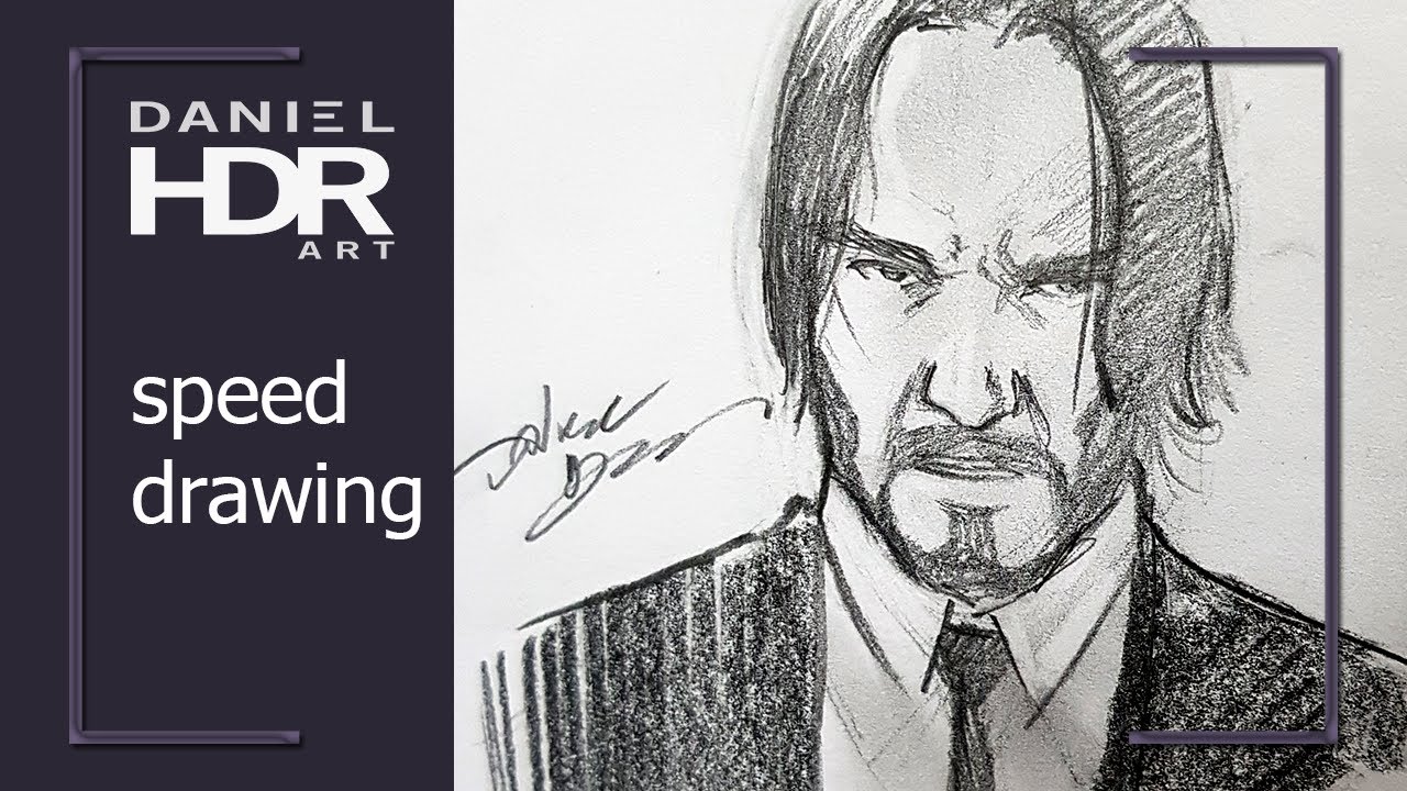 Speed Drawing - John Wick ❖ Daniel HDR Art