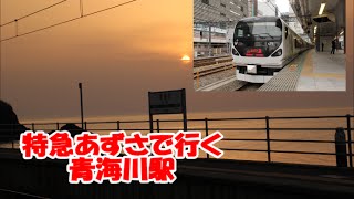 【鉄道旅行・撮影記】特急あずさで行く青海川駅
