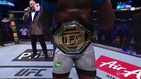 ISRAEL ADESANYA CLAIMS UNDISPUTED UFC 243 MIDDLEWEIGHT TITLE IN AUSTRALIA   his first title defense.