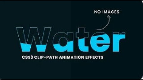 Water Wave Text Animation Using CSS | CSS Clip Path | Alhad009