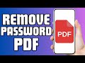 How To Remove Password From Pdf File | How To Remove Pdf Password