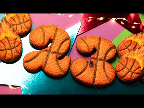 Full Tutorial Basketball Birthday Cookies Decorated with Royal Icing
