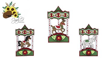 Christmas Carousel Box Cards SVG Assembly Tutorial