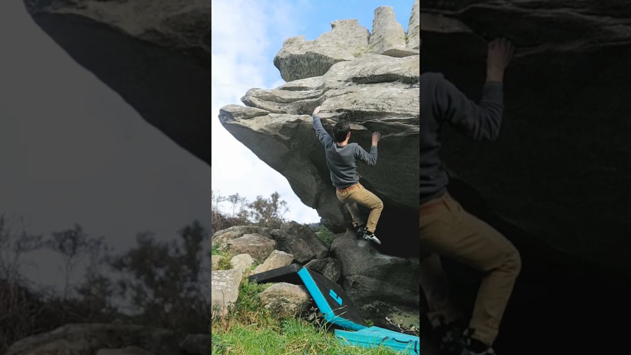 El Regreso ss 🔄 (7A). Bouldering en Corme (Ponteceso, Galicia). Sector Techos de la Cruz
