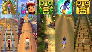 Subway Princess Runner 🆚 Temple Run 2 🆚 Subway Surfers 🆚 Little Krishna 🆚 Temple Run screenshot 1