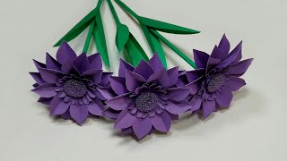 DIY Stick Flower Making with Paper | Stick Paper Flower for Home Decor || Jarine's Crafty Creation