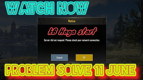 ||Problem solve||Pubg mobile|| server didn