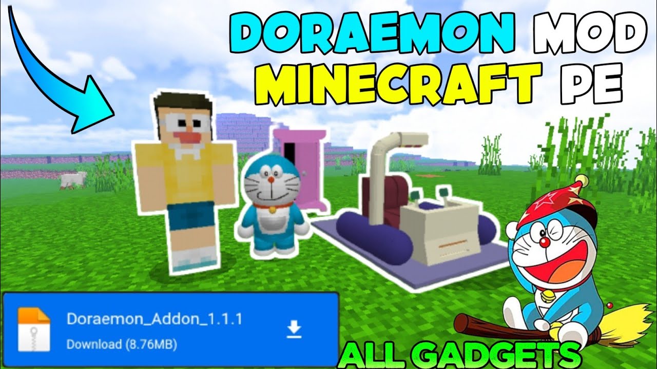 Doraemon Add-On! In Minecraft Pe | Doraemon Mod In Minecraft Pe | in Hindi |2022