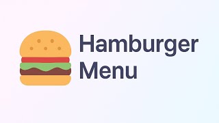 🍔 Minimal Hamburger Menu | HTML & CSS Animation Tutorial