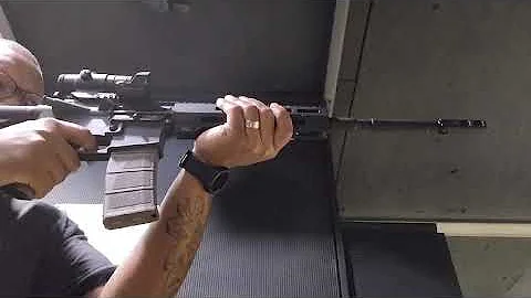 apf Alex pro firearms "16 barrel,  ripping 5.56 at the range all day.